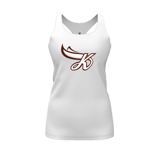 [CUS-DFW-RCBK-PER-WHT-FYS-LOGO2] Racerback Tank Top (Female Youth S, White, Logo 2)