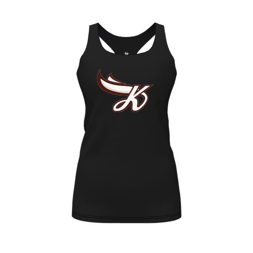 [FT0TRBBK-FYS-LOGO2] Decker Racerback Tank Top (Female Youth S, Black, Logo 2)