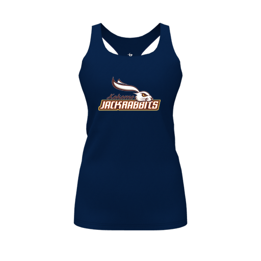 [FT0TRBNV-FYS-LOGO1] Decker Racerback Tank Top (Female Youth S, Navy, Logo 1)