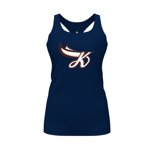 [FT0TRBNV-FYS-LOGO2] Decker Racerback Tank Top (Female Youth S, Navy, Logo 2)