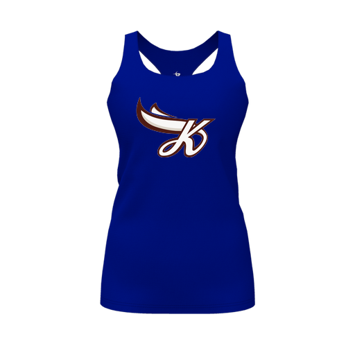 [FT0TRBRY-FYS-LOGO2] Decker Racerback Tank Top (Female Youth S, Royal, Logo 2)