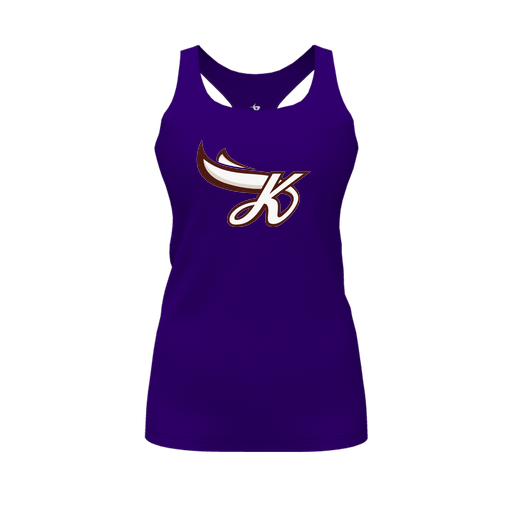 [FT0TRBPP-FYS-LOGO2] Decker Racerback Tank Top (Female Youth S, Purple, Logo 2)