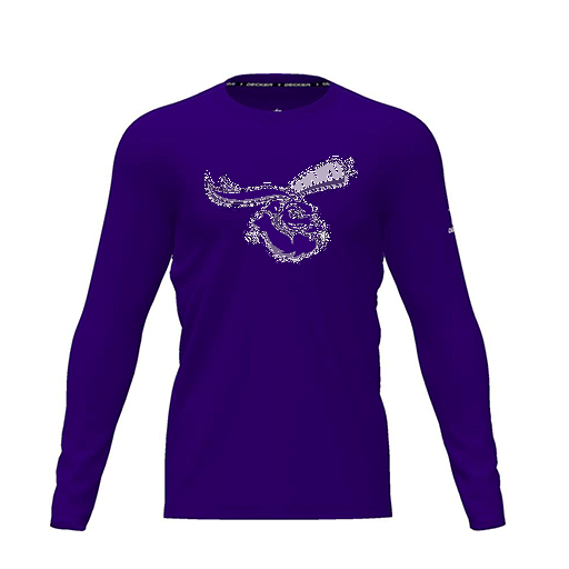 [CUS-DRIF-TEES-PER-CNK-LSL-PUR-YXS-LOGO3] Dri Fit Performance T-Shirt (Youth XS, Purple, Logo 3, Long Sleeve)