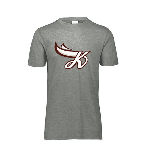 [FTSCUBGY-YS-LOGO2] Decker Youth Tri-Blend T-Shirt - Short Sleeve (Youth S, Gray, Logo 2)