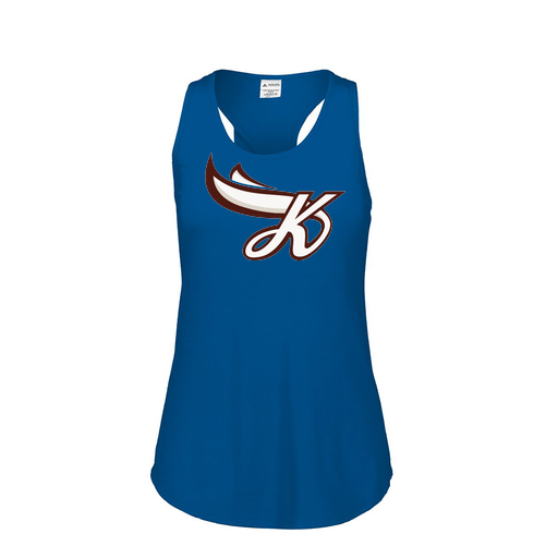 [3078.U55.S-LOGO2] Ladies Tri Blend Tank Top (Female Adult S, Royal, Logo 2)