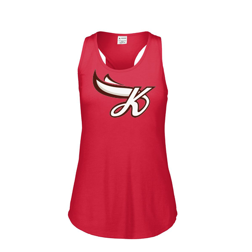 [3078.V96.S-LOGO2] Ladies Tri Blend Tank Top (Female Adult S, Red, Logo 2)