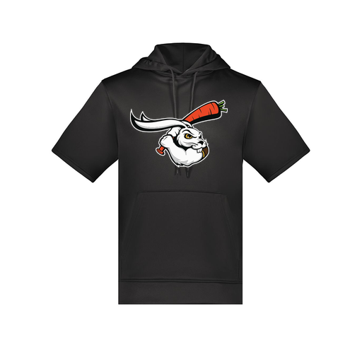 [6871.080.S-LOGO3] Men's Dri Fit Short Sleeve Hoodie (Adult S, Black, Logo 3)