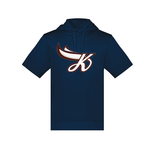 [6871.065.S-LOGO2] Men's Dri Fit Short Sleeve Hoodie (Adult S, Navy, Logo 2)