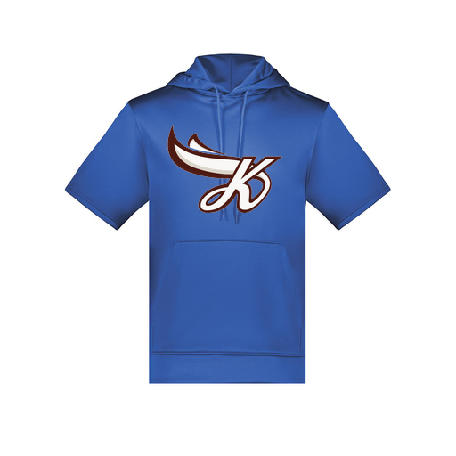 [6871.060.S-LOGO2] Men's Dri Fit Short Sleeve Hoodie (Adult S, Royal, Logo 2)