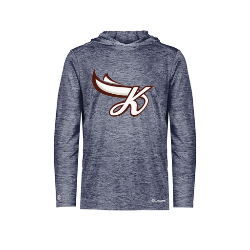 [FOLHCGNV-AS-LOGO2] Decker Men's Charge Hoodie (Adult S, Navy, Logo 2)