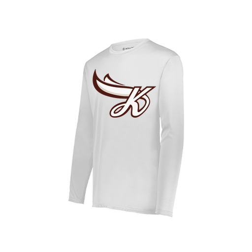 [222822.005.XS-LOGO2] Men's LS Smooth Sport Shirt (Adult XS, White, Logo 2)