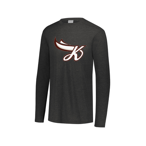 [FTLCUBBK-AXS-LOGO2] Decker Men's Tri-Blend T-Shirt - Long Sleeve (Adult XS, Black, Logo 2)