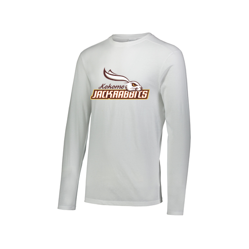 [FTLCUBWH-AXS-LOGO1] Decker Men's Tri-Blend T-Shirt - Long Sleeve (Adult XS, White, Logo 1)