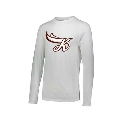 [FTLCUBWH-AXS-LOGO2] Decker Men's Tri-Blend T-Shirt - Long Sleeve (Adult XS, White, Logo 2)