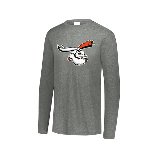 [FTLCUBGY-AXS-LOGO3] Decker Men's Tri-Blend T-Shirt - Long Sleeve (Adult XS, Gray, Logo 3)