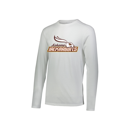 [3076.005.S-LOGO1] Youth LS Ultra-blend T-Shirt (Youth S, White, Logo 1)