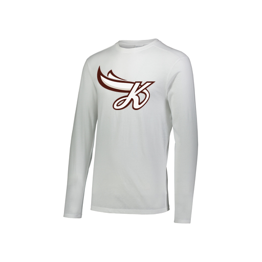 [FTLCUBWH-YS-LOGO2] Decker Youth Tri-Blend T-Shirt - Long Sleeve (Youth S, White, Logo 2)