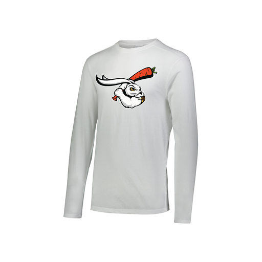 [3076.005.S-LOGO3] Youth LS Ultra-blend T-Shirt (Youth S, White, Logo 3)