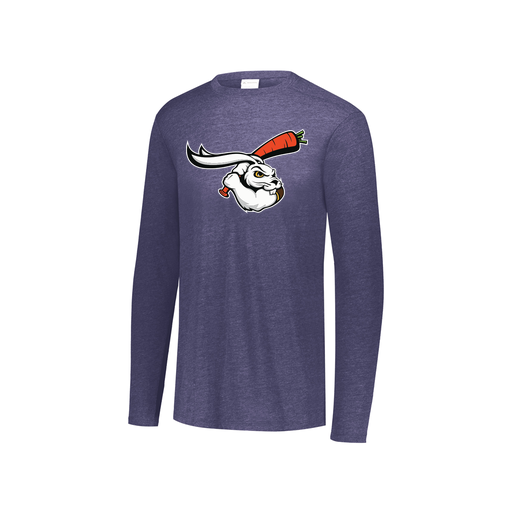 [FTLCUBNV-YS-LOGO3] Decker Youth Tri-Blend T-Shirt - Long Sleeve (Youth S, Navy, Logo 3)