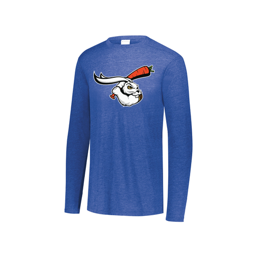 [FTLCUBRY-YS-LOGO3] Decker Youth Tri-Blend T-Shirt - Long Sleeve (Youth S, Royal, Logo 3)