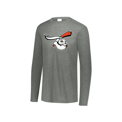 [FTLCUBGY-YS-LOGO3] Decker Youth Tri-Blend T-Shirt - Long Sleeve (Youth S, Gray, Logo 3)