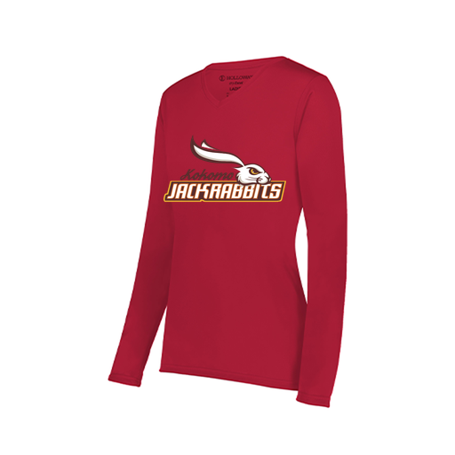 [222824.083.S-LOGO1] Ladies LS Smooth Sport Shirt (Female Adult S, Red, Logo 1)