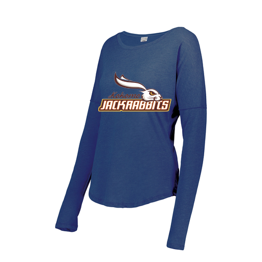 [FTLCUBRY-FAXS-LOGO1] Decker Women's Tri-Blend T-Shirt - Long Sleeve (Female Adult XS, Royal, Logo 1)